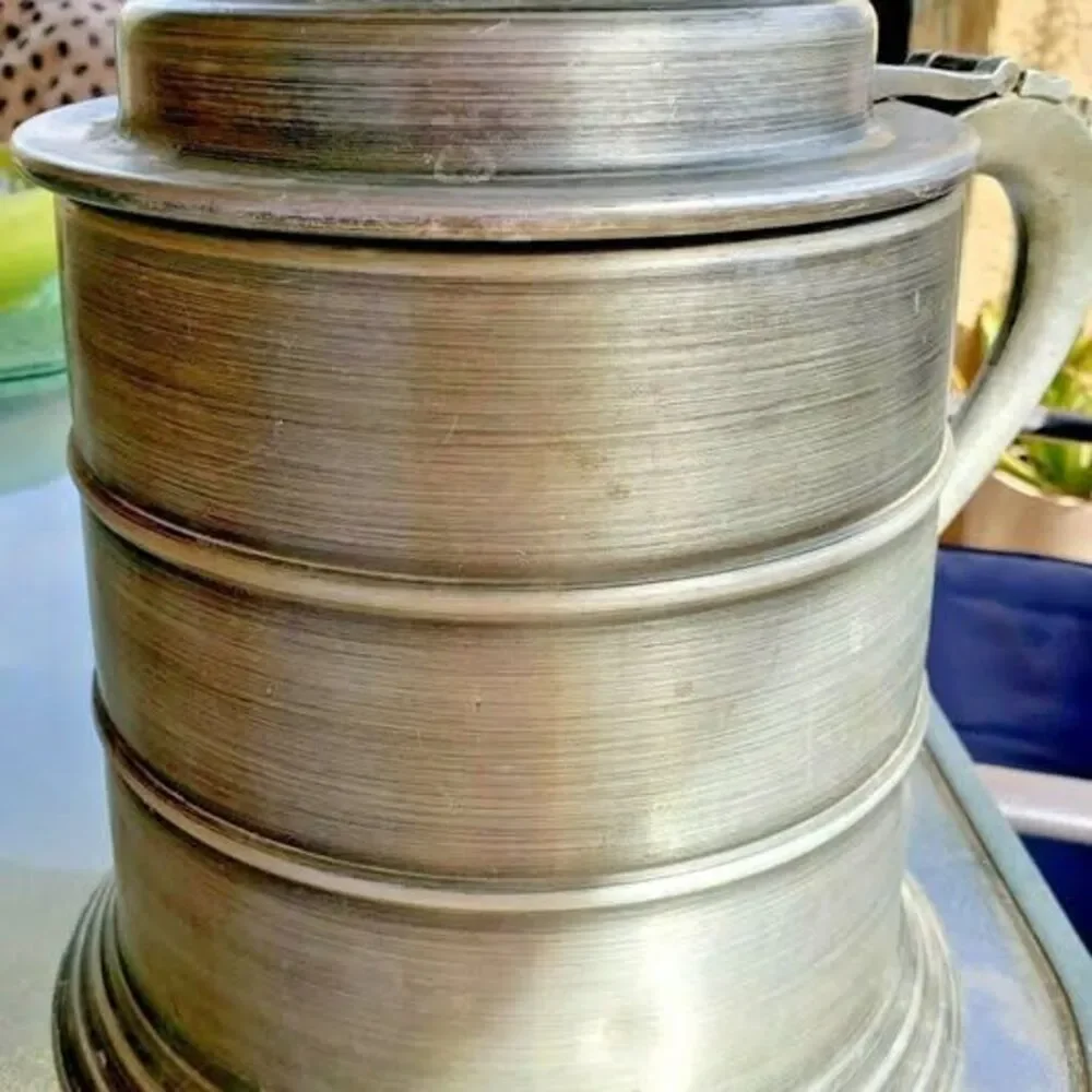 Italian Stein Pewter Ice Bucket Vintage Seymour Mann